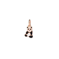 Panda rose gold black & white enamel Charm - Rose Gold