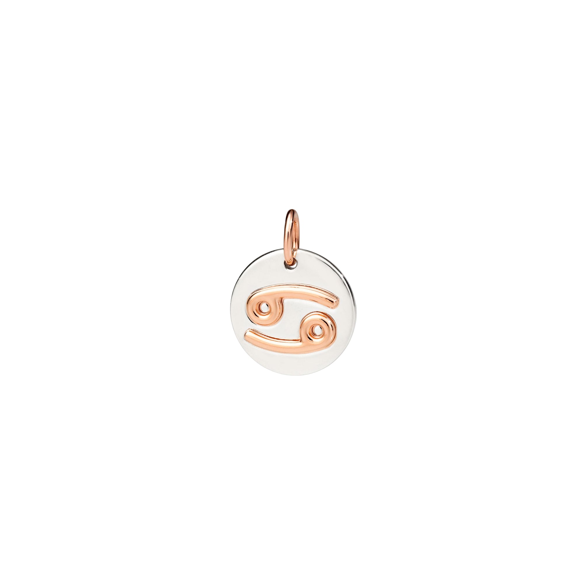 Cancer rose gold & silver Charm - Rose Gold & Silver