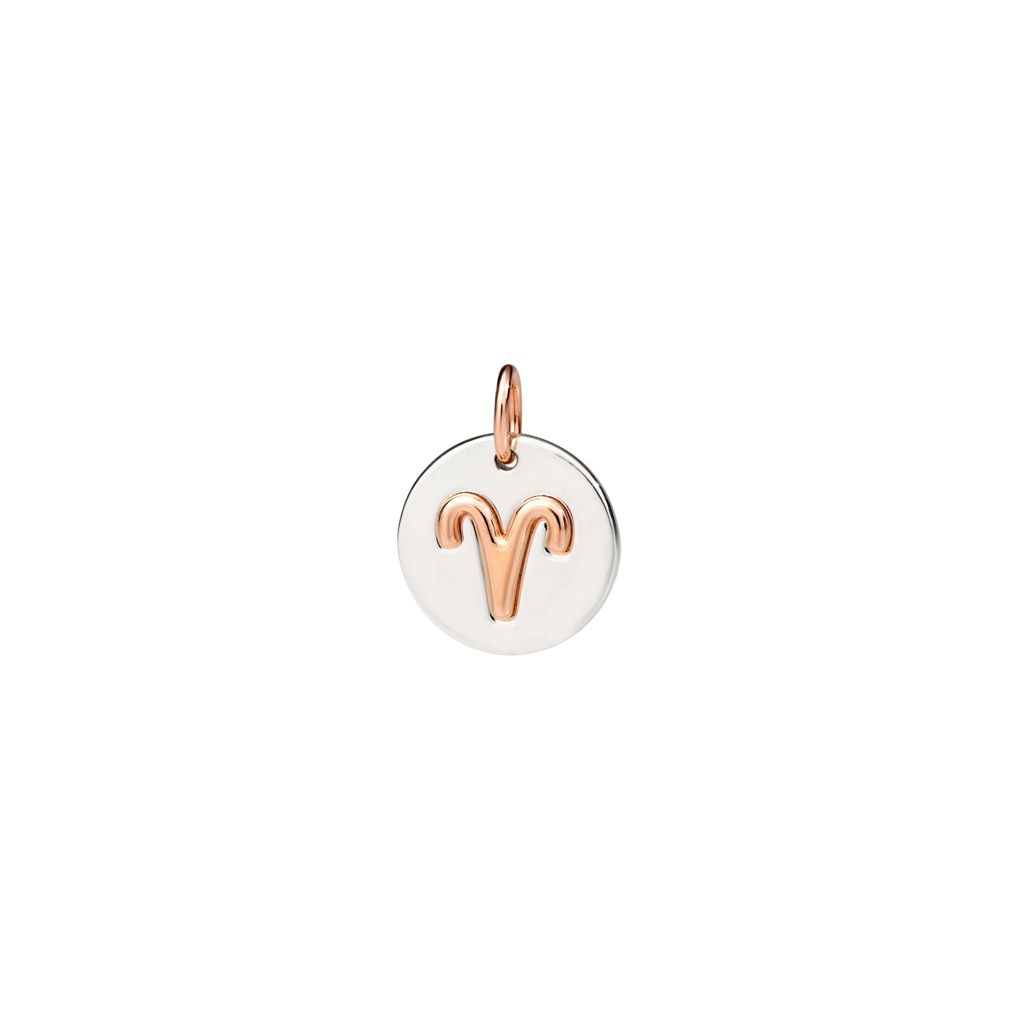 Aries charm in silver and 9K rose gold - Rose Gold & Silver
