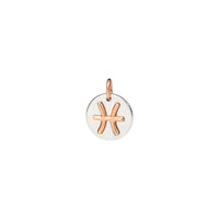 Pisces rose gold & silver Charm - Rose Gold & Silver