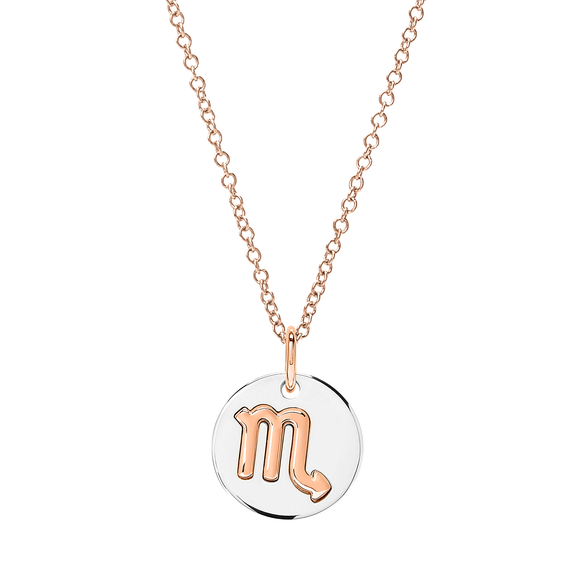 Scorpio rose gold & silver Charm - Rose Gold & Silver