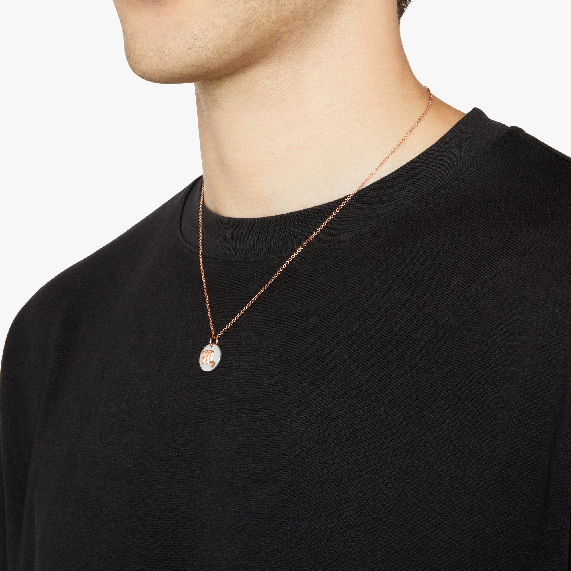 Scorpio rose gold & silver Charm - Rose Gold & Silver