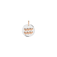 Aquarius charm in silver and 9K rose gold - Rose Gold & Silver