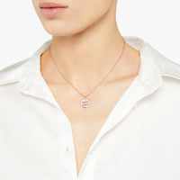 Aquarius charm in silver and 9K rose gold - Rose Gold & Silver