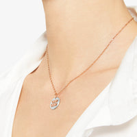 Aquarius charm in silver and 9K rose gold - Rose Gold & Silver