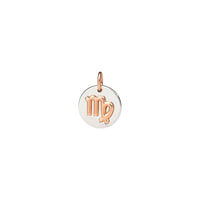 Virgo charm in silver and 9K rose gold - Rose Gold & Silver