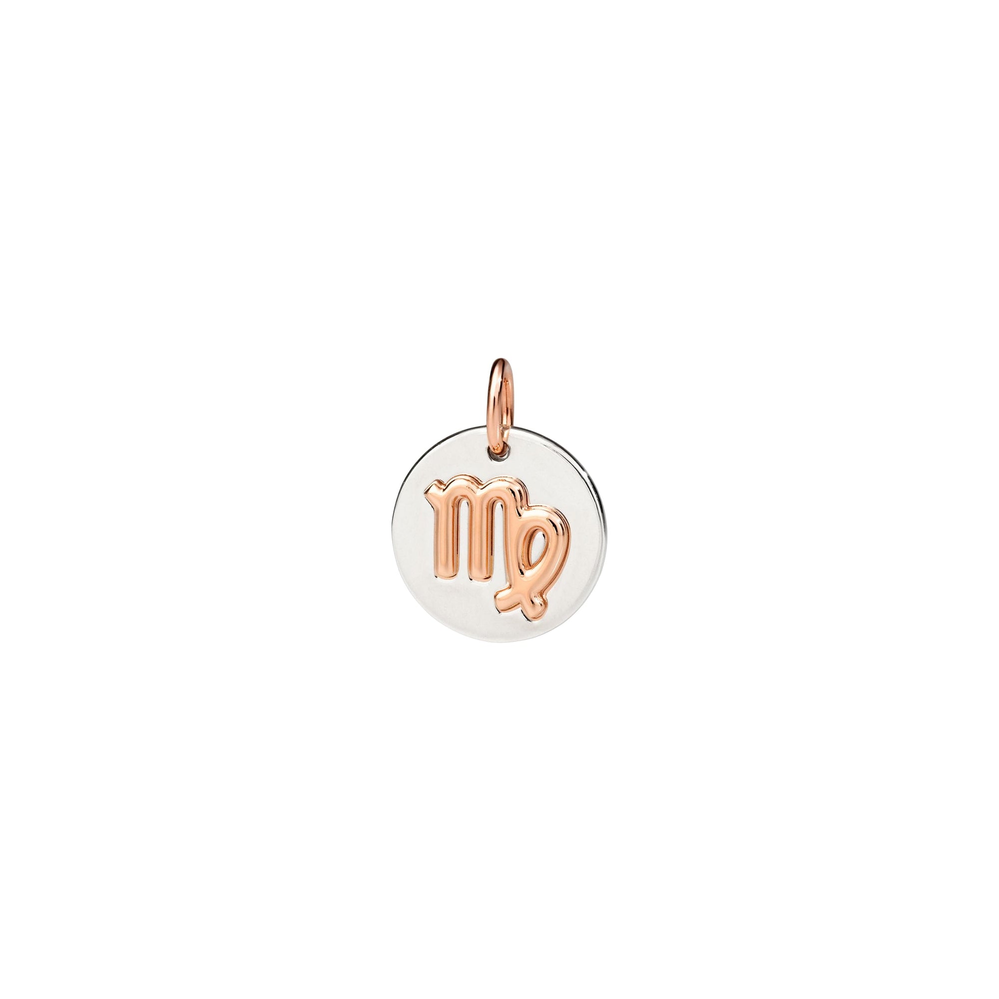 Virgo charm in silver and 9K rose gold - Rose Gold & Silver