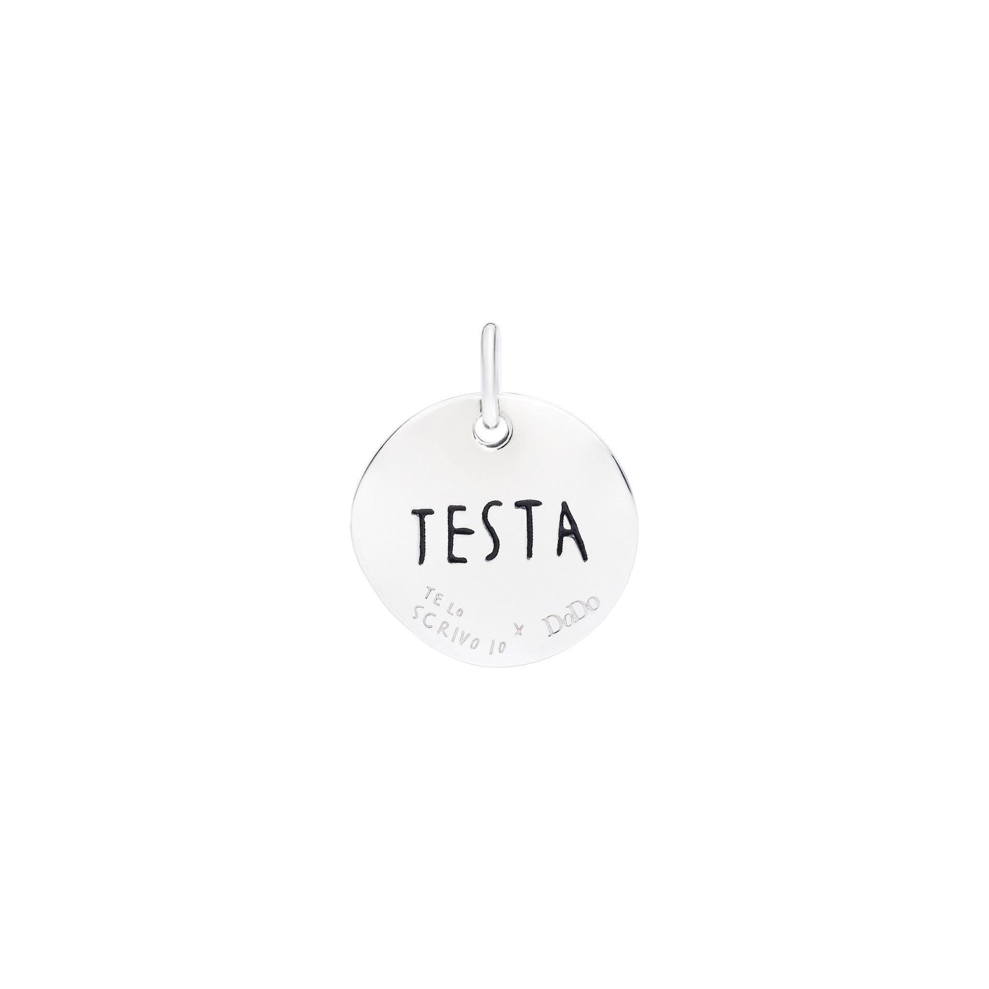 Testa cuore te.loscrivoio sterling silver Charm - Silver