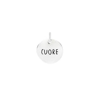 Sterling silver 'testa, cuore' teloscrivoio charm - Silver
