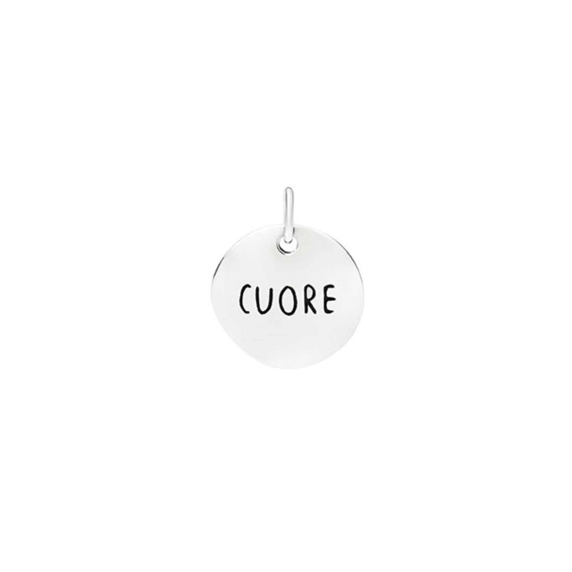Sterling silver 'testa, cuore' teloscrivoio charm - Silver