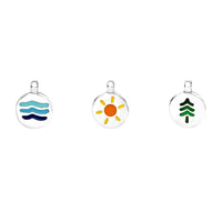 Charm Piastrine Wwf Mare Cielo Terra  - Silver