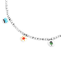 Plate set silver & enamel Charm - Silver