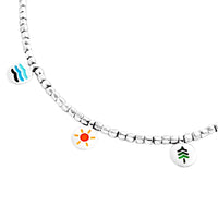 Charm Piastrine Wwf Mare Cielo Terra  - Silver
