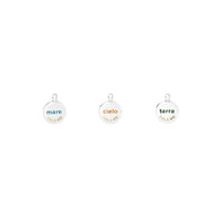 Plate set silver & enamel Charm - Silver
