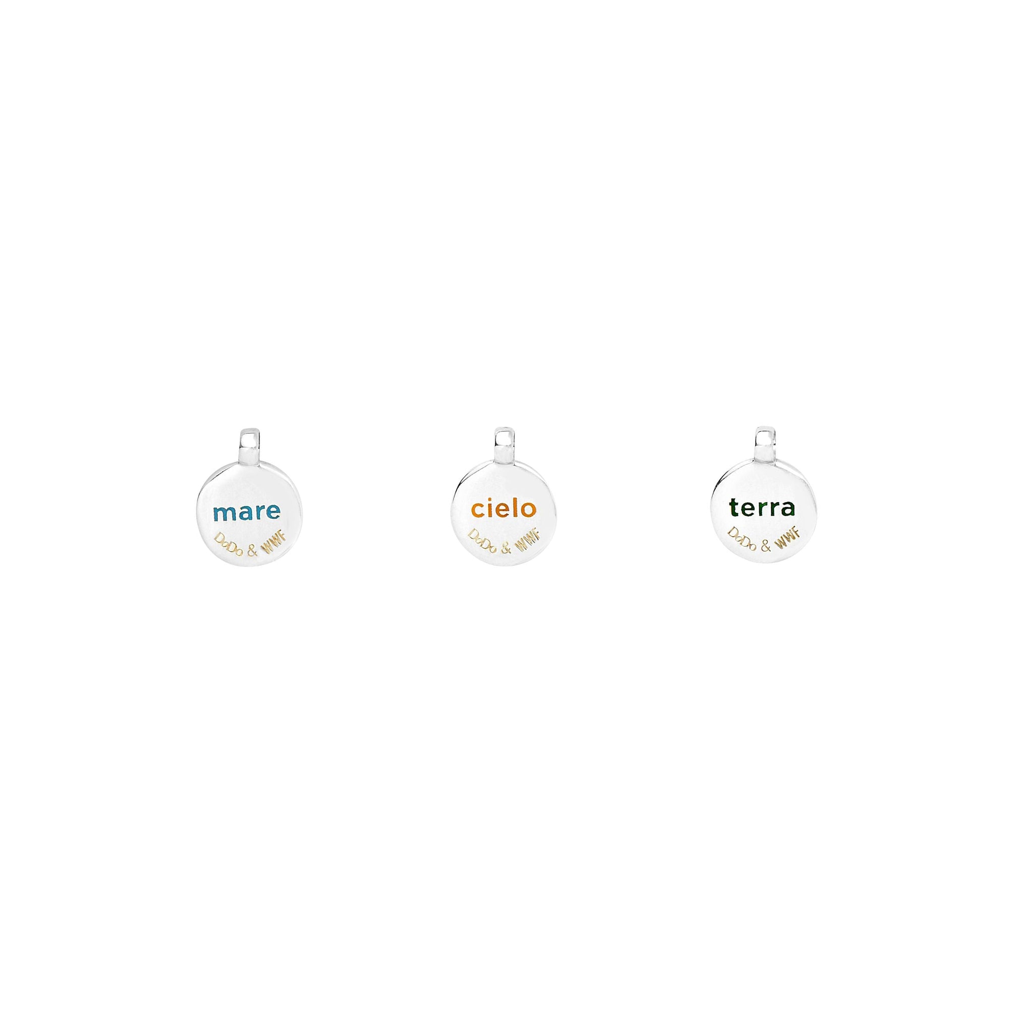 Plate set silver & enamel Charm - Silver