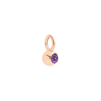 Bollicine rose gold & amethyst Charm - Rose Gold