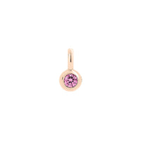 9K rose gold Bollicine charm with 1 pink sapphire (ct 0,08) - Rose Gold