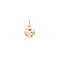 9K rose gold Dice for 30th birthday charm and 1 brown diamond (ct 0,03) Black cord included - Rose Gold