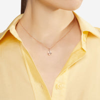 Dice rose gold & brown diamonds Charm - Rose Gold