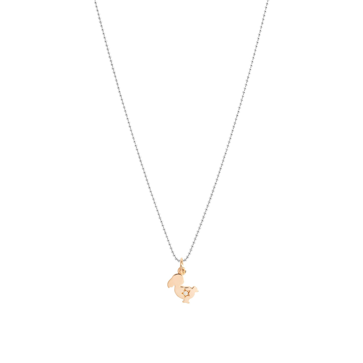 Dodo junior rose gold & diamond Charm - Rose Gold