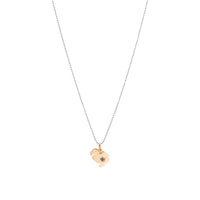 9K rose gold dodo charm for 30th birthday and 1 blue sapphire (ct 0,03) - Rose Gold