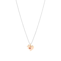 Lady dodo rose gold & ruby Charm - Rose Gold & Red