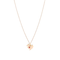 9K rose gold lady dodo charm for 30th birthday and 1 ruby (ct 0,03) - Rose Gold