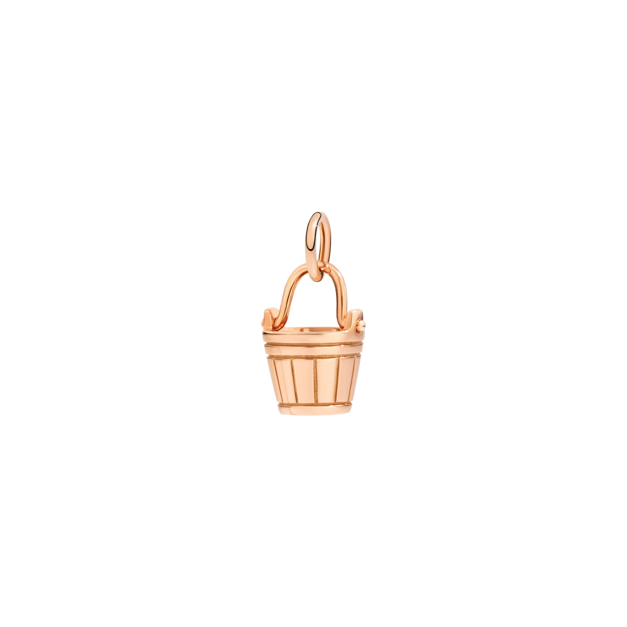 Aquarius charm in 9K rose gold Black cord included - Rose Gold