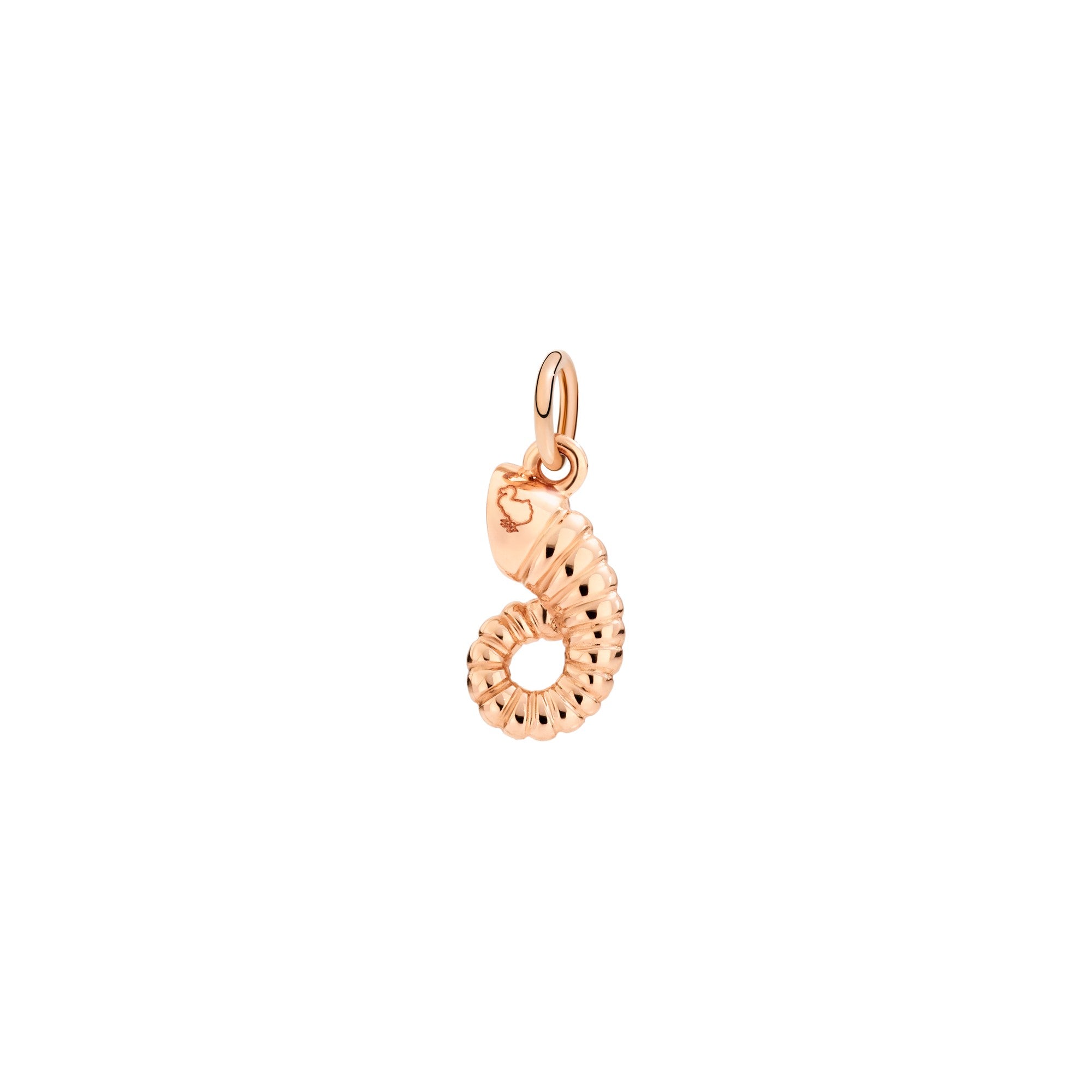 Aries charm in 9K rose gold Black cord included - Rose Gold