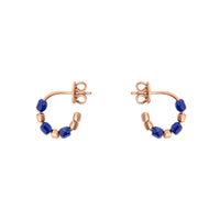 Granelli rose gold & blue ceramic Earrings - Rose Gold & Blue