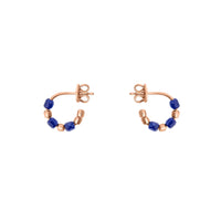 Granelli rose gold & blue ceramic Earrings - Rose Gold & Blue