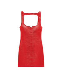 Swallow Vinyl Dress - Red