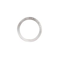 Epure platinum & paved profile Wedding Ring - White