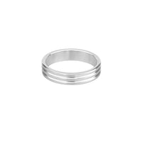 Godron L platinum Wedding Ring - White
