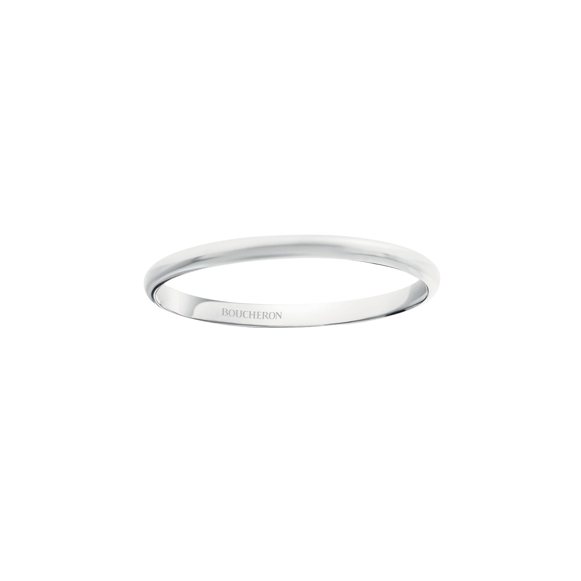 Mini Epure platinum Wedding Ring - White
