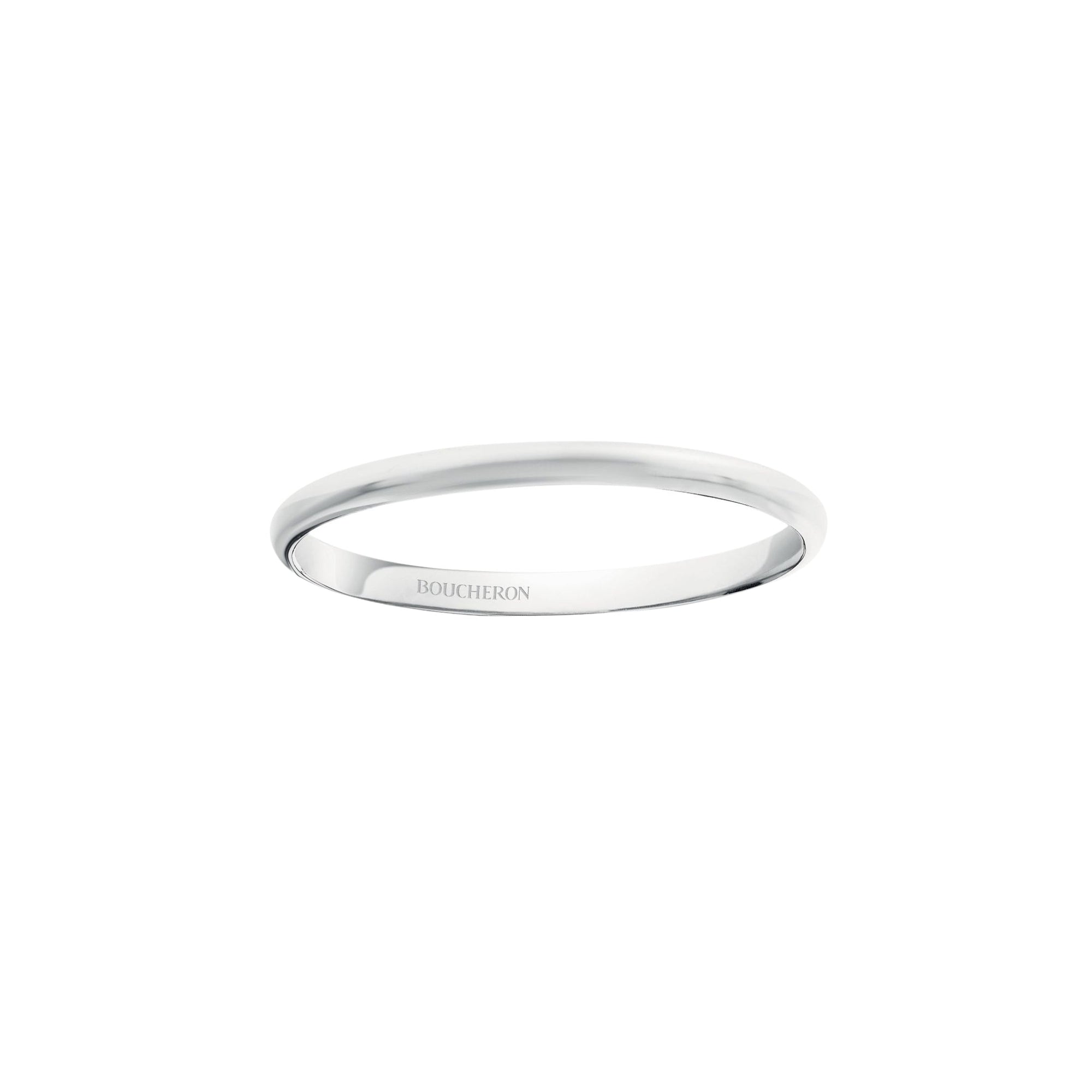 Mini Epure platinum Wedding Ring - White