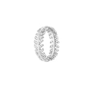 Plume De Paon white gold & diamonds Wedding Band - White gold