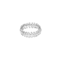 Plume De Paon white gold & diamonds Wedding Band - White gold