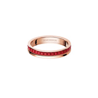 Quatre Red Edition pink gold & red hyceram Wedding Band - Pink & Red