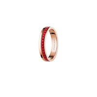 Quatre Red Edition pink gold & red hyceram Wedding Band - Pink & Red