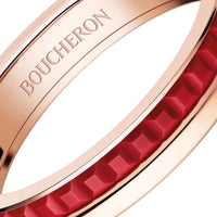 Quatre Red Edition pink gold & red hyceram Wedding Band - Pink & Red