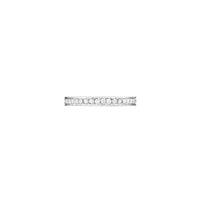 Beloved platinum & full paved diamonds Wedding Band - White