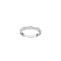 Facette M platinum & full paved diamonds Wedding Band - White