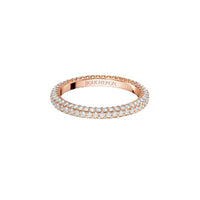 Epure pink gold & three-rows diamonds Wedding Ring - Pink