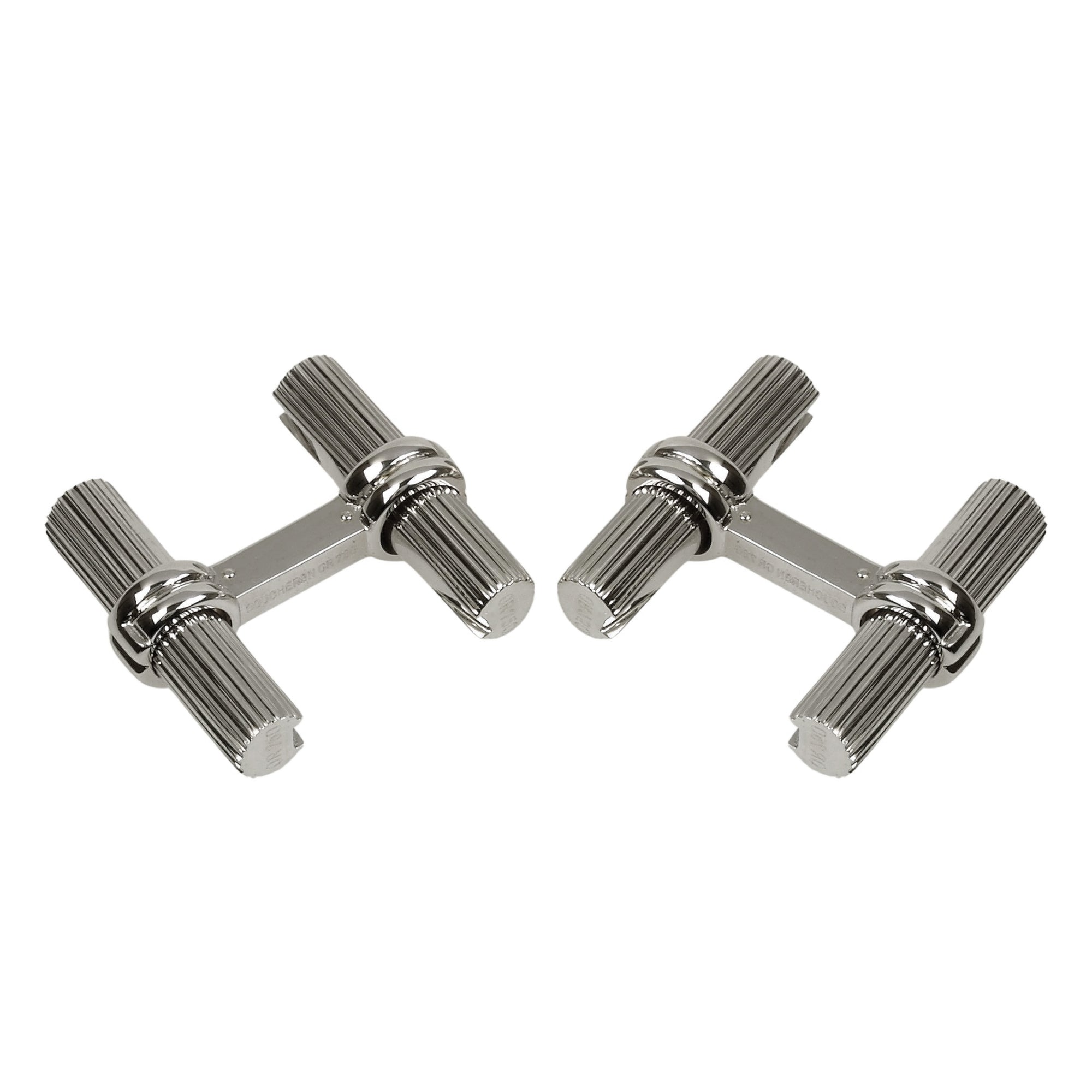 White Gold Cufflinks - White