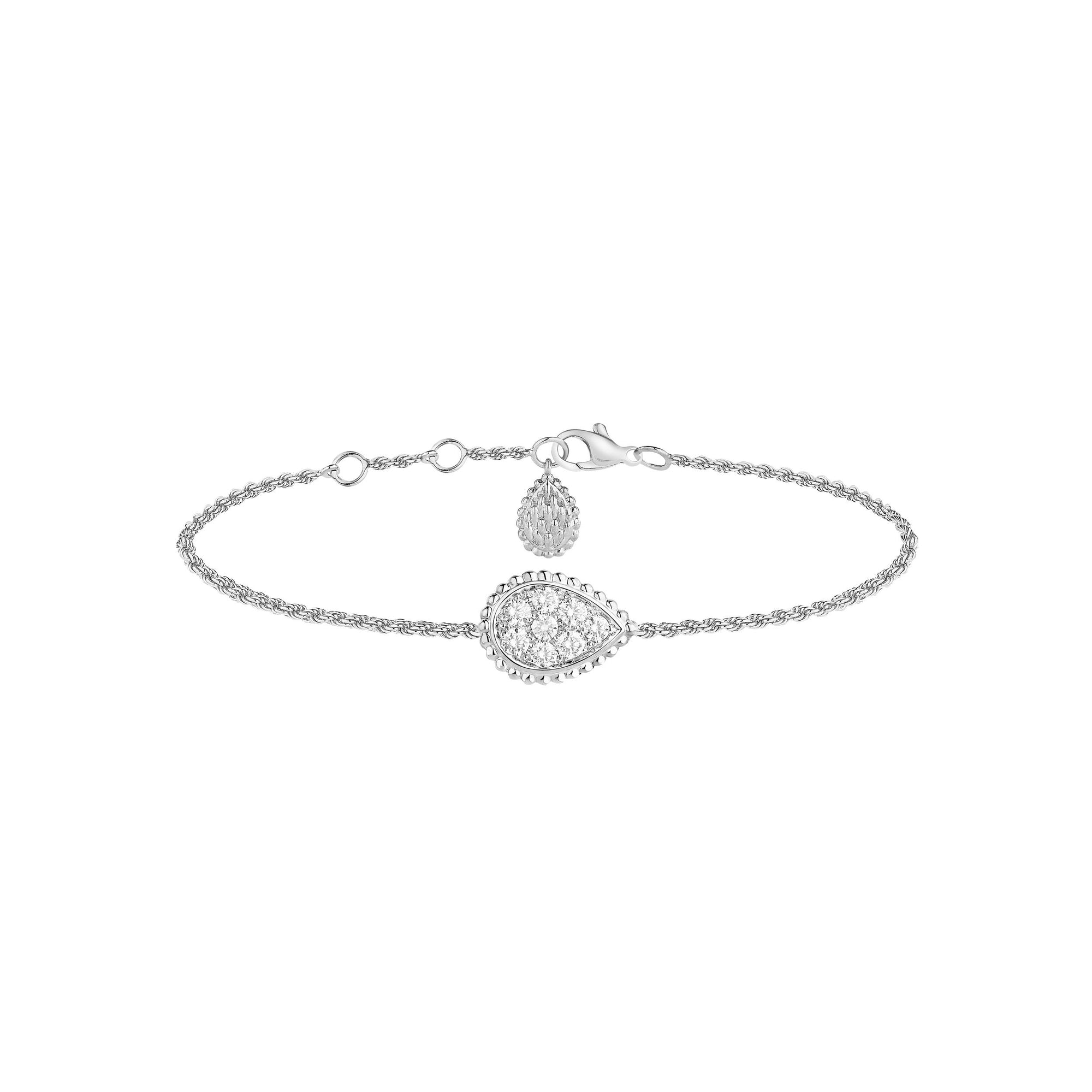 Serpent Bohème S Motif white gold & diamonds Bracelet - White