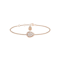 Serpent Boheme S Motif pink gold & diamonds Bracelet - Pink