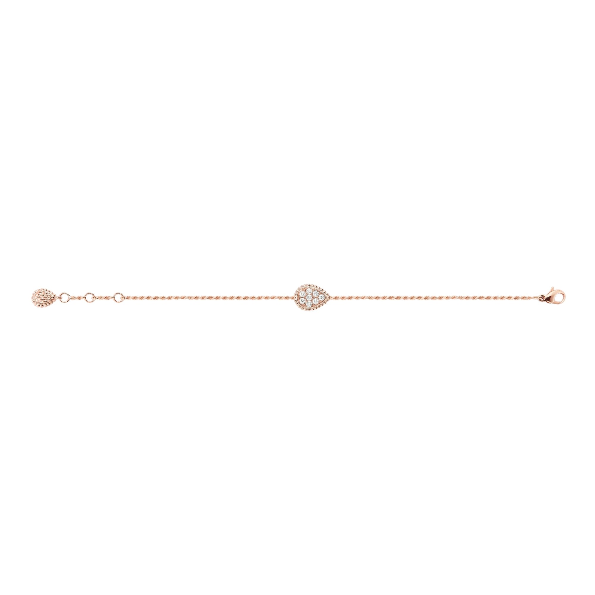 Serpent Boheme S Motif pink gold & diamonds Bracelet - Pink