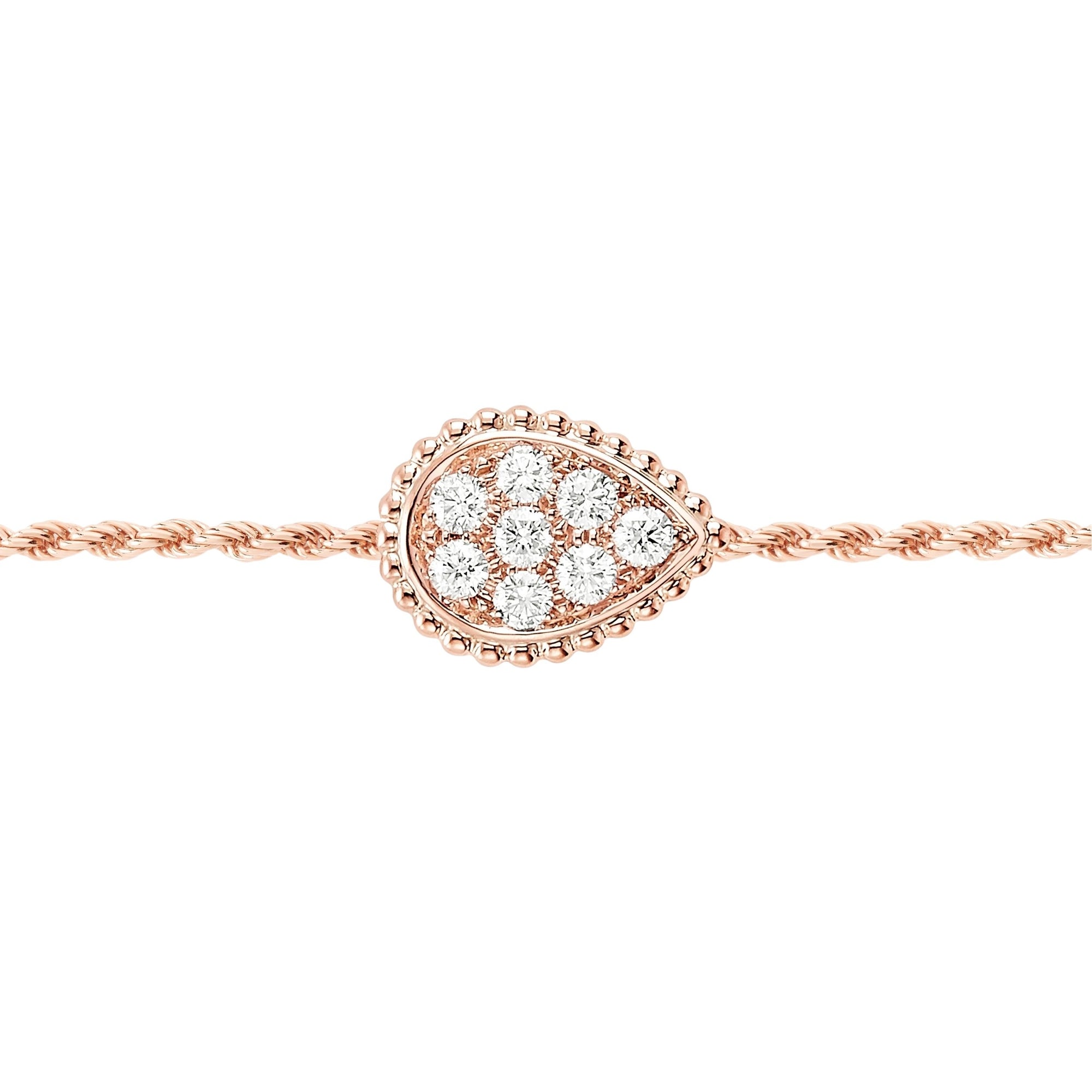Serpent Boheme S Motif pink gold & diamonds Bracelet - Pink