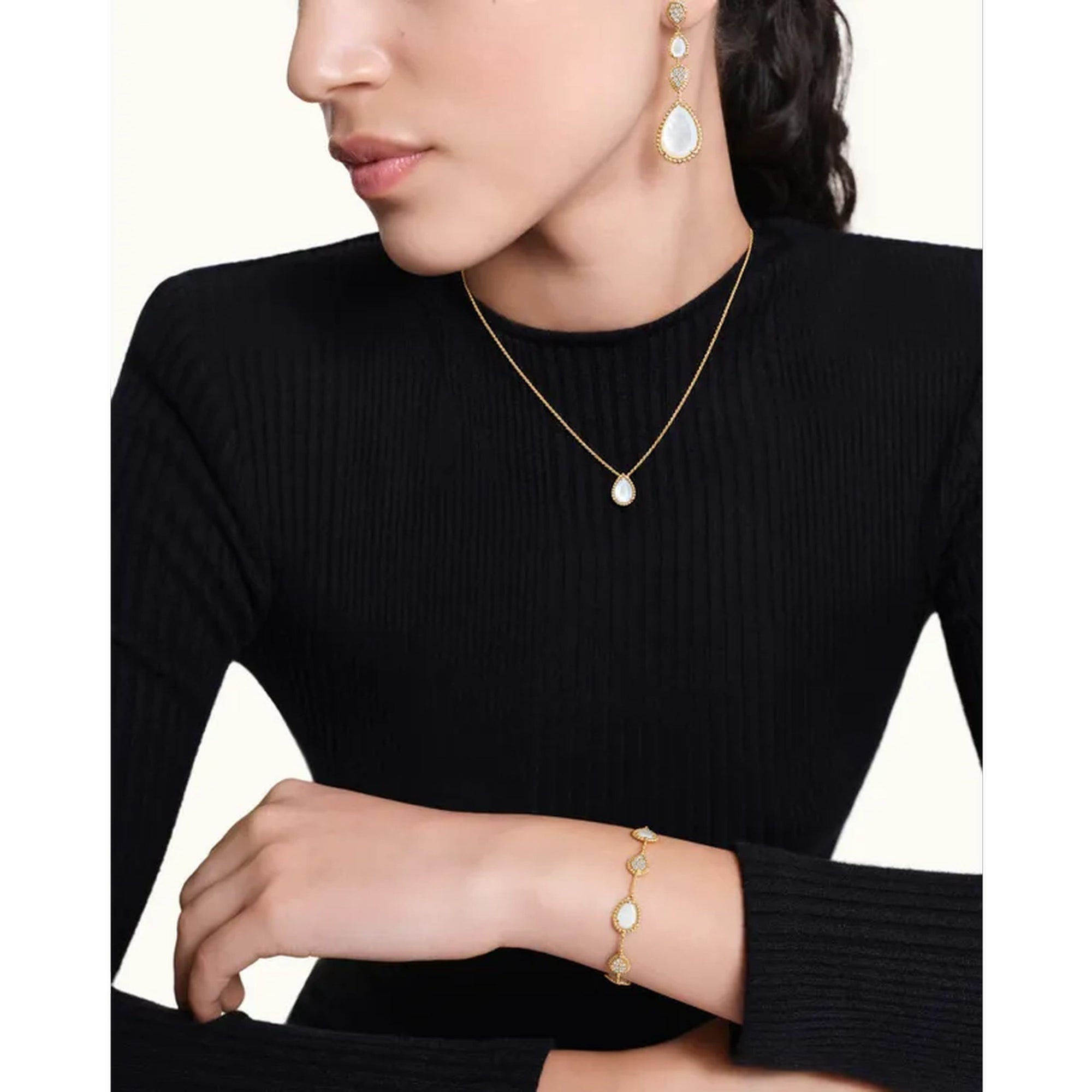 Serpent Bohème Multi-Motifs yellow gold & mother-of-pearl & diamonds Bracelet - Yellow